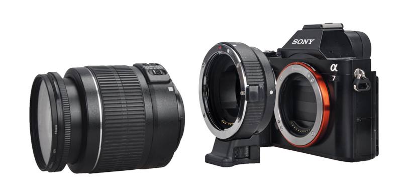 Commlite Objektivadapter elektr til Canon EF Objektiv för Sony E Kamerahus